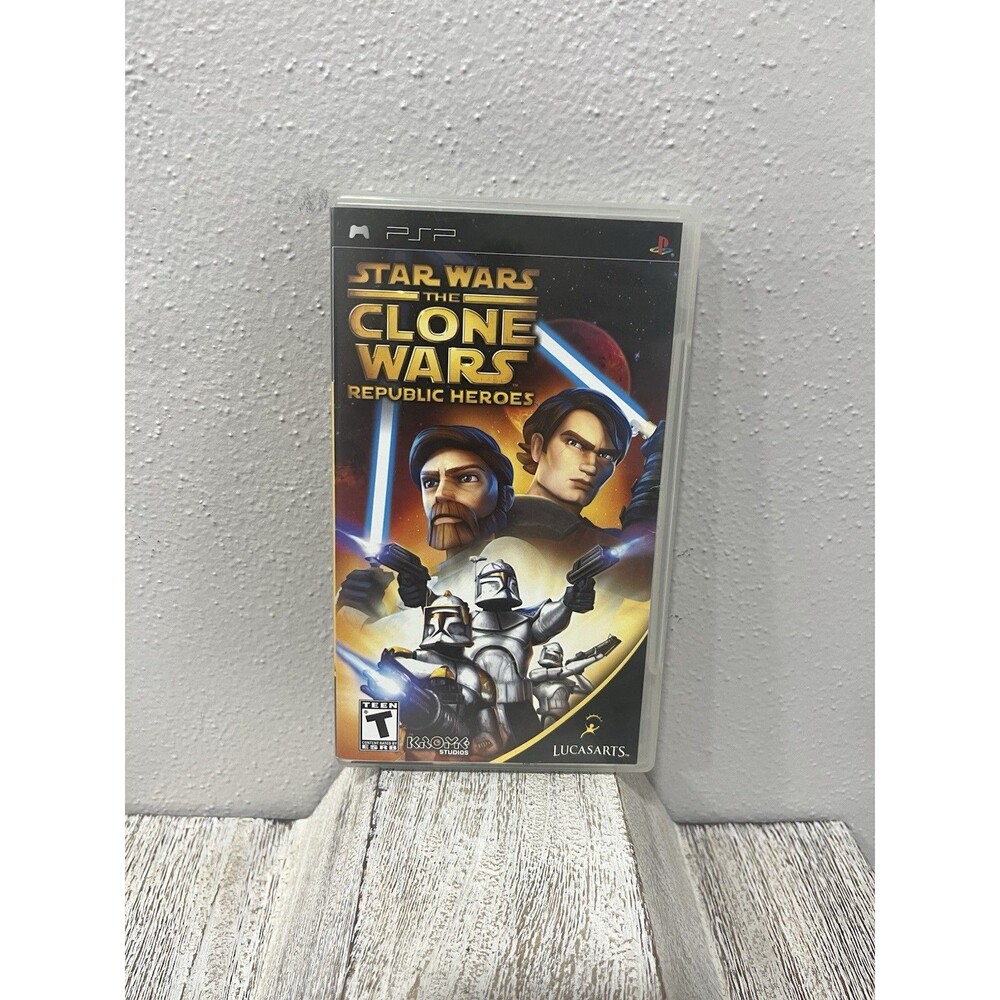 Star Wars The Clone Wars Republic Heroes Sony PSP Game Complete CIB